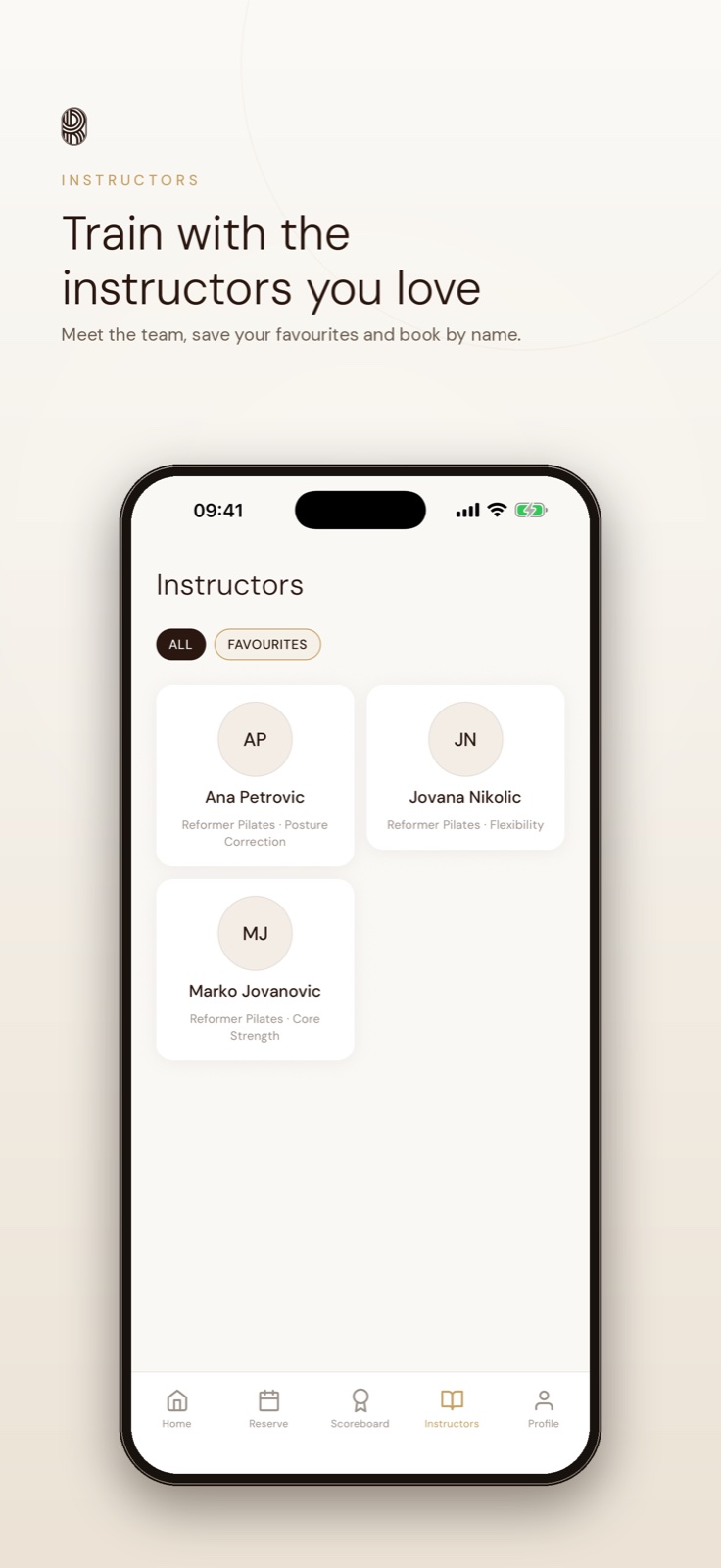 Reform Society app — instructors